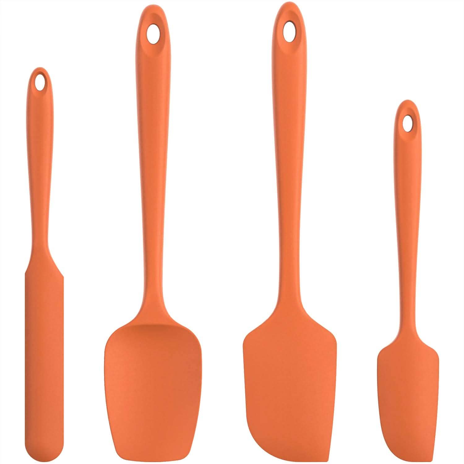 DailySale Kitchen Tools & Gadgets Orange U-Taste Silicone Spatula Set with 480 Degrees Fahrenheit Heat Resistant