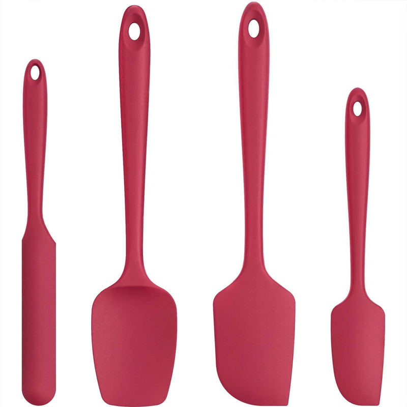 DailySale Kitchen Tools & Gadgets Red U-Taste Silicone Spatula Set with 480 Degrees Fahrenheit Heat Resistant