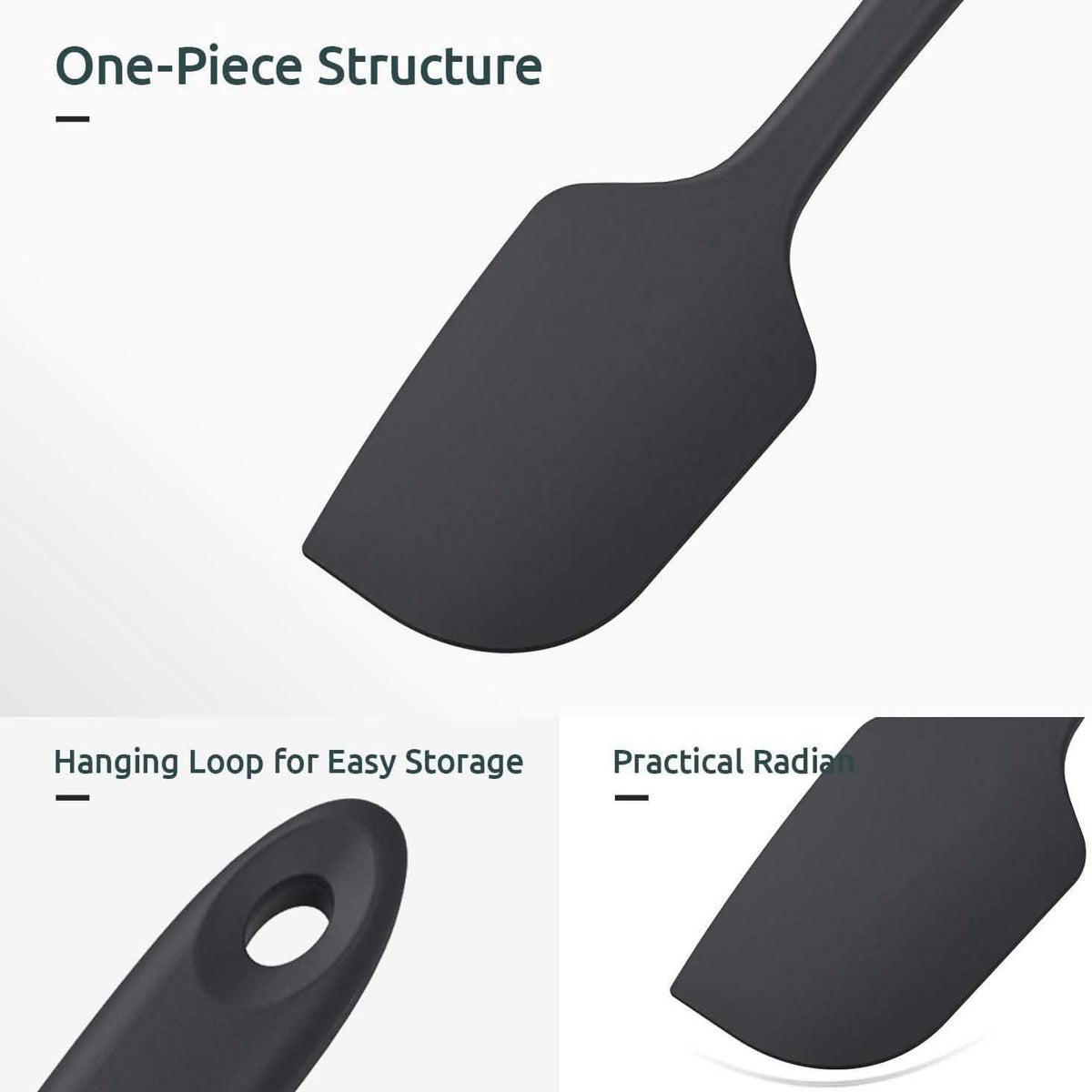 DailySale Kitchen Tools & Gadgets U-Taste Silicone Spatula Set with 480 Degrees Fahrenheit Heat Resistant