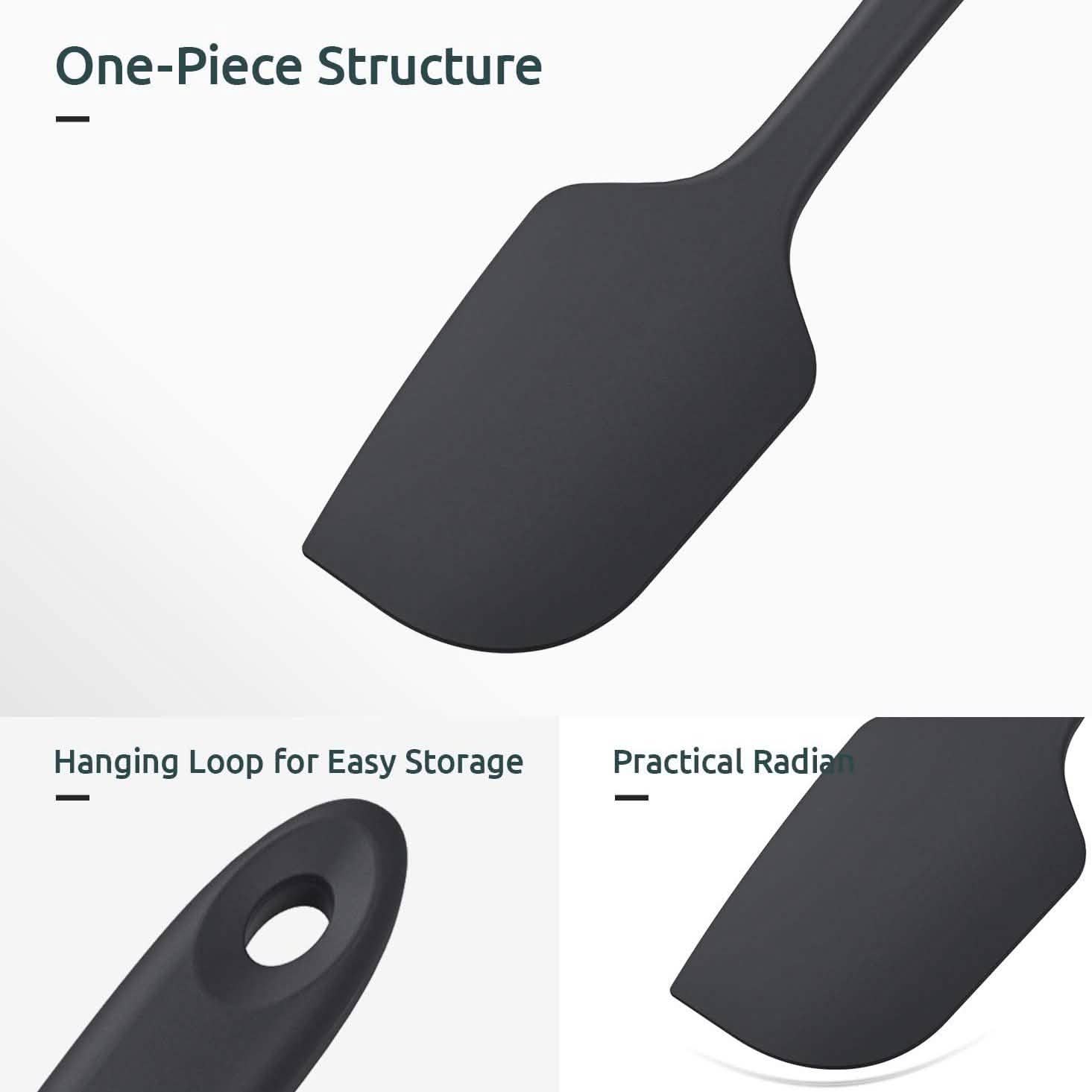 DailySale Kitchen Tools & Gadgets U-Taste Silicone Spatula Set with 480 Degrees Fahrenheit Heat Resistant