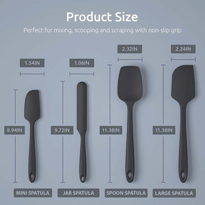 DailySale Kitchen Tools & Gadgets U-Taste Silicone Spatula Set with 480 Degrees Fahrenheit Heat Resistant