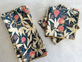 Dot and Army Cloth Napkins 10inch cocktail Gooseberry Cloth Napkins, set of four