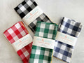Dot and Army Cloth Napkins Gingham Check Cloth Napkins, set of four