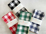 Dot and Army Cloth Napkins Gingham Check Cloth Napkins, set of four