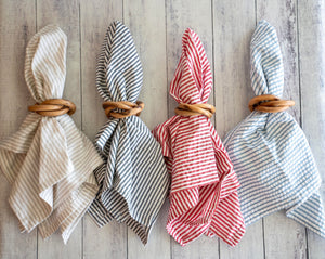 Dot and Army Napkin Rings Wood Bangles Napkin Rings, set of four