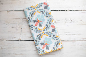 Dot and Army Napkins Honey Bee Cloth Napkins, set of four