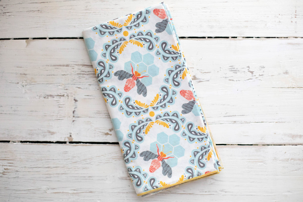Dot and Army Napkins Honey Bee Cloth Napkins, set of four