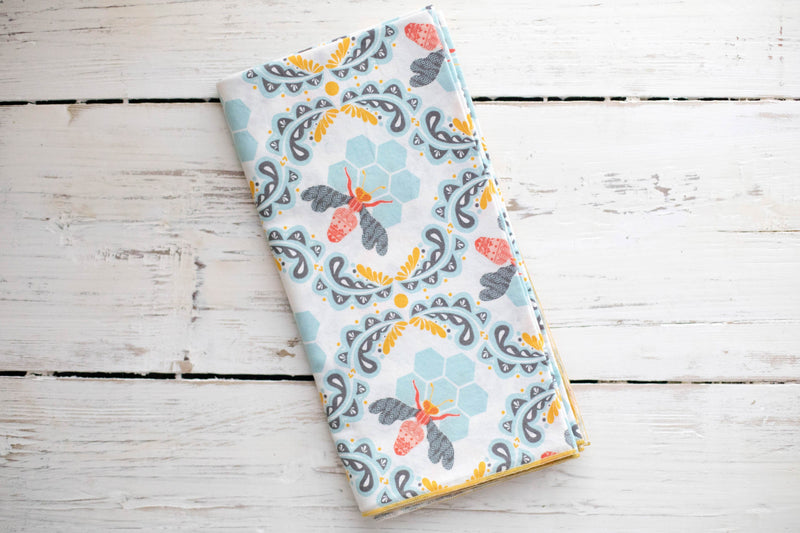 Dot and Army Napkins Honey Bee Cloth Napkins, set of four