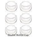 Fancy & Stacy glassware [6 double walled cups] 6 double walled cups