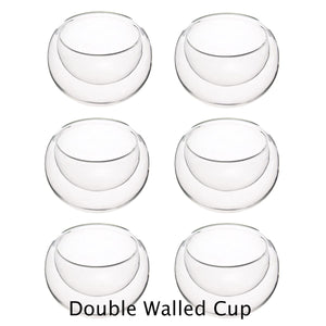 Fancy & Stacy glassware [6 double walled cups] 6 double walled cups