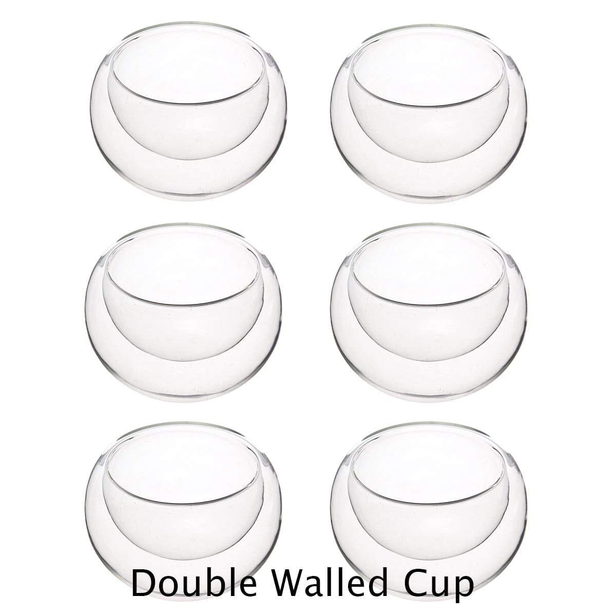 Fancy & Stacy glassware [6 double walled cups] 6 double walled cups