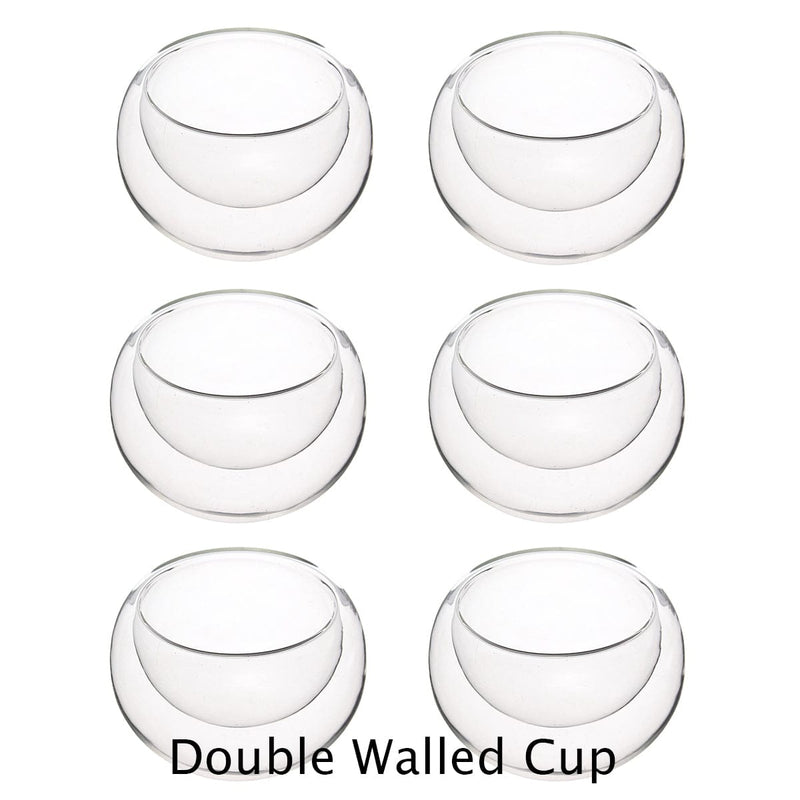 Fancy & Stacy glassware [6 double walled cups] 6 double walled cups