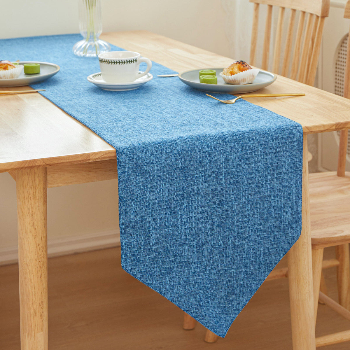 Fancy & Stacy TRT Blue TRT Table Cloth Triangle Edges 12" W x 71" L