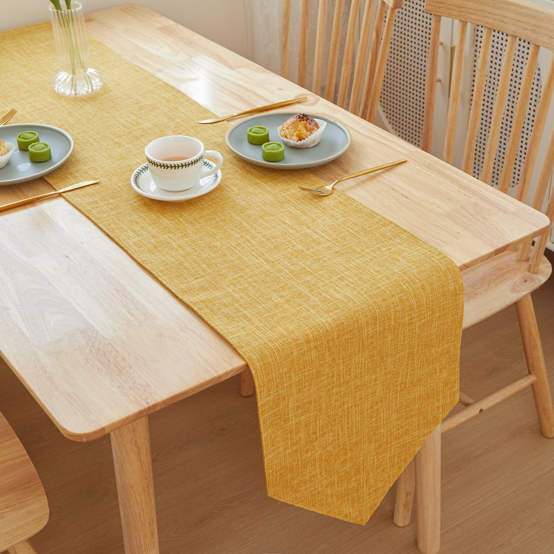 Fancy & Stacy TRT Tan TRT Table Cloth Triangle Edges 12" W x 71" L