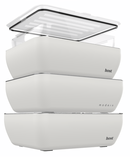 Host Modern 3 Thermal Serving Dishes + 1 Glass Baking Dish