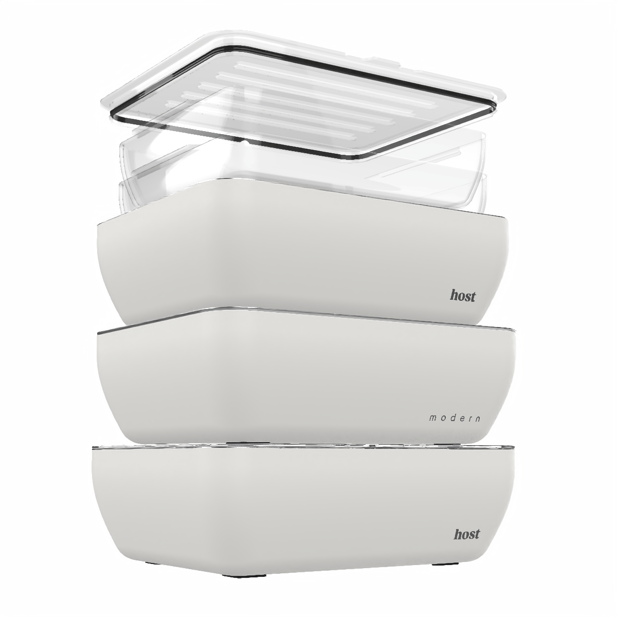Host Modern 3 Thermal Serving Dishes + 2 Glass Baking Dishes