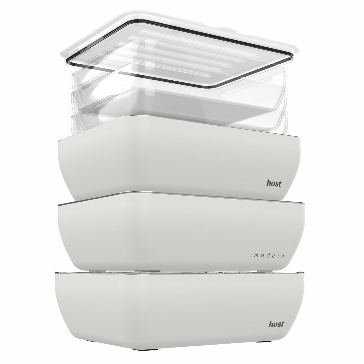 Host Modern 3 Thermal Serving Dishes + 3 Glass Baking Dishes