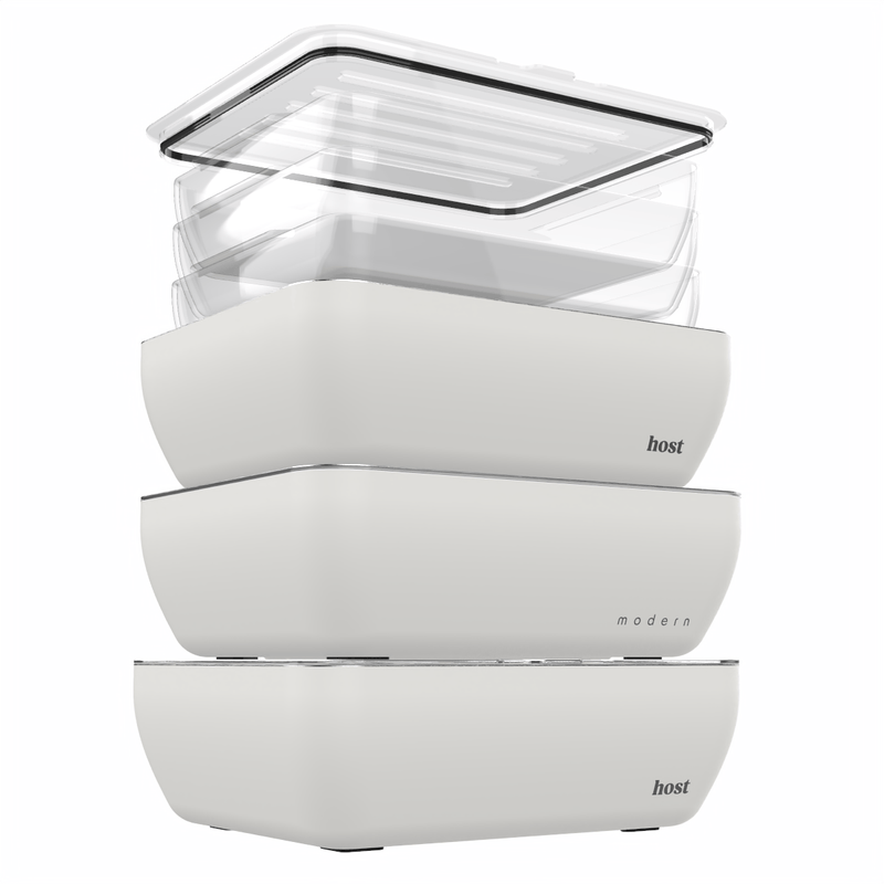 Host Modern 3 Thermal Serving Dishes + 3 Glass Baking Dishes