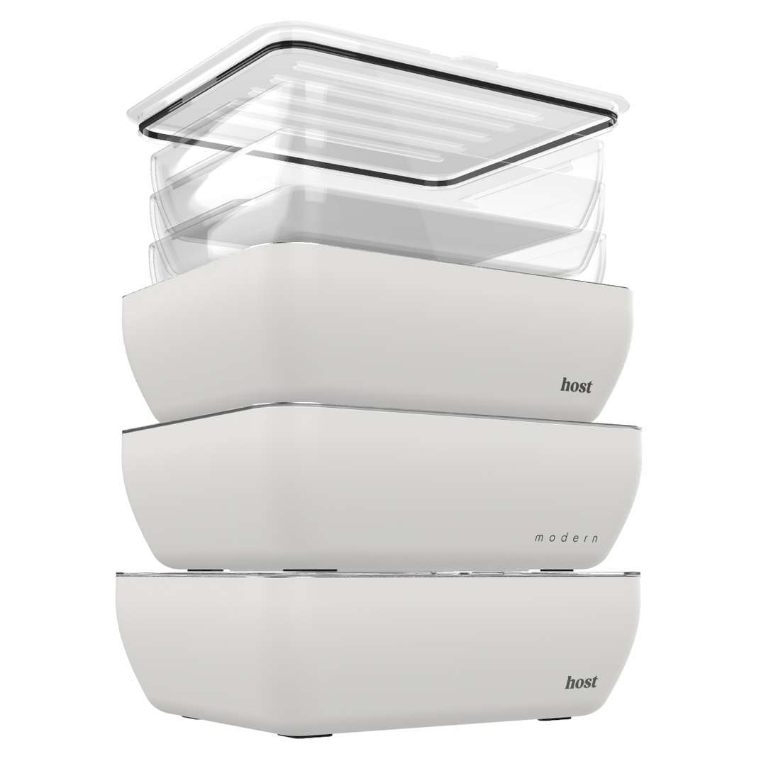 Host Modern 3 Thermal Serving Dishes + 3 Glass Baking Dishes