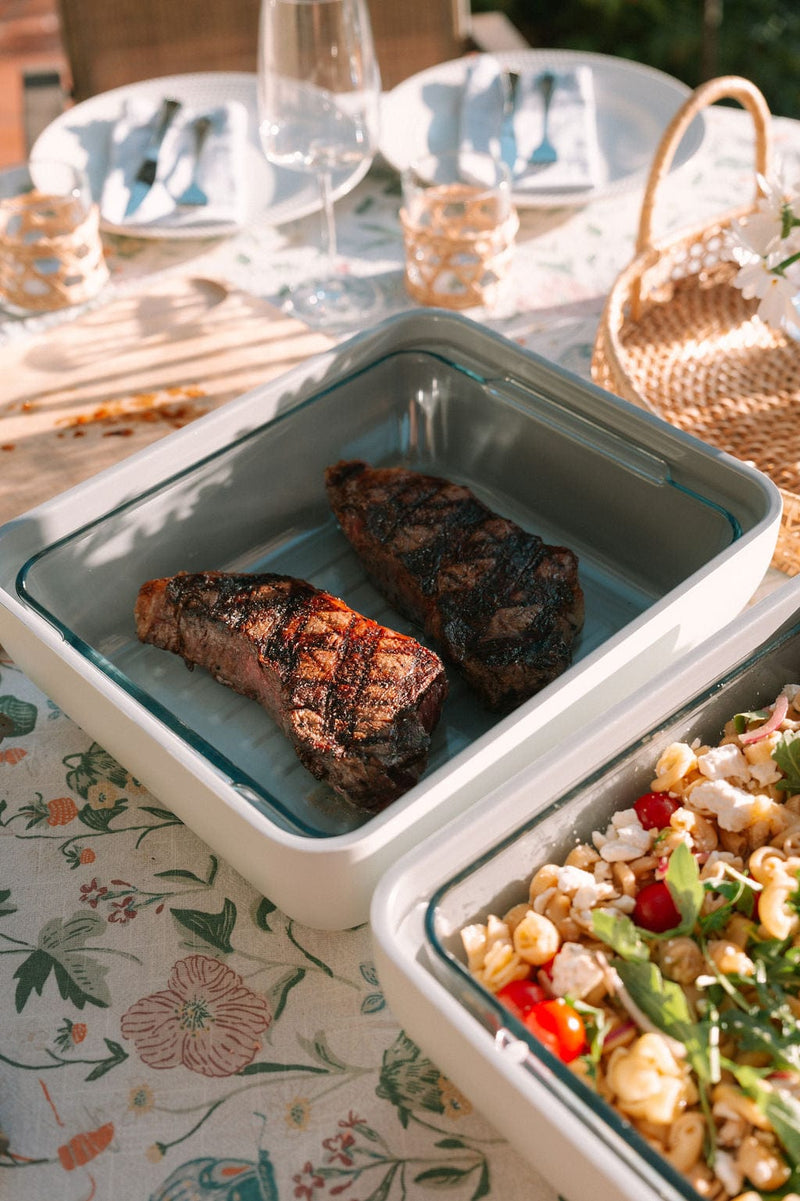 Host Modern 3 Thermal Serving Dishes + 3 Glass Baking Dishes + Carry Bag