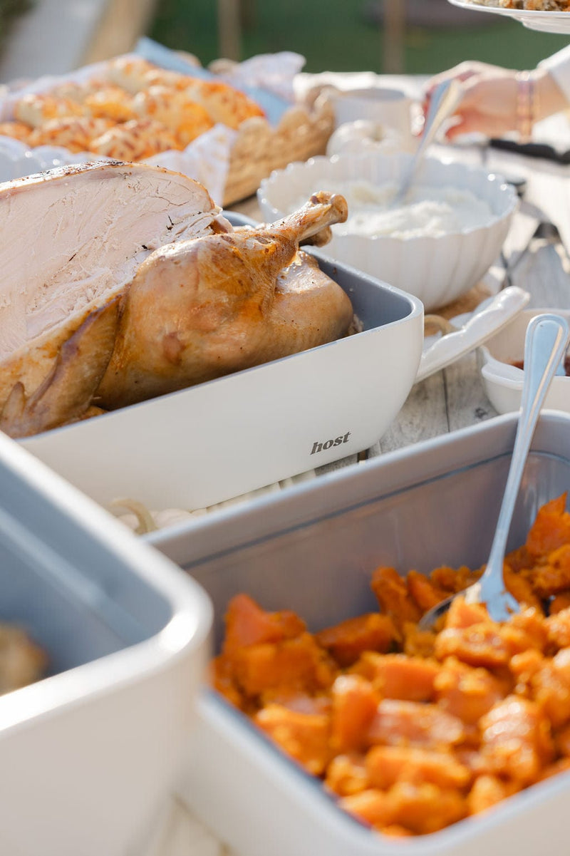 Host Modern 3 Thermal Serving Dishes + 3 Glass Baking Dishes + Carry Bag