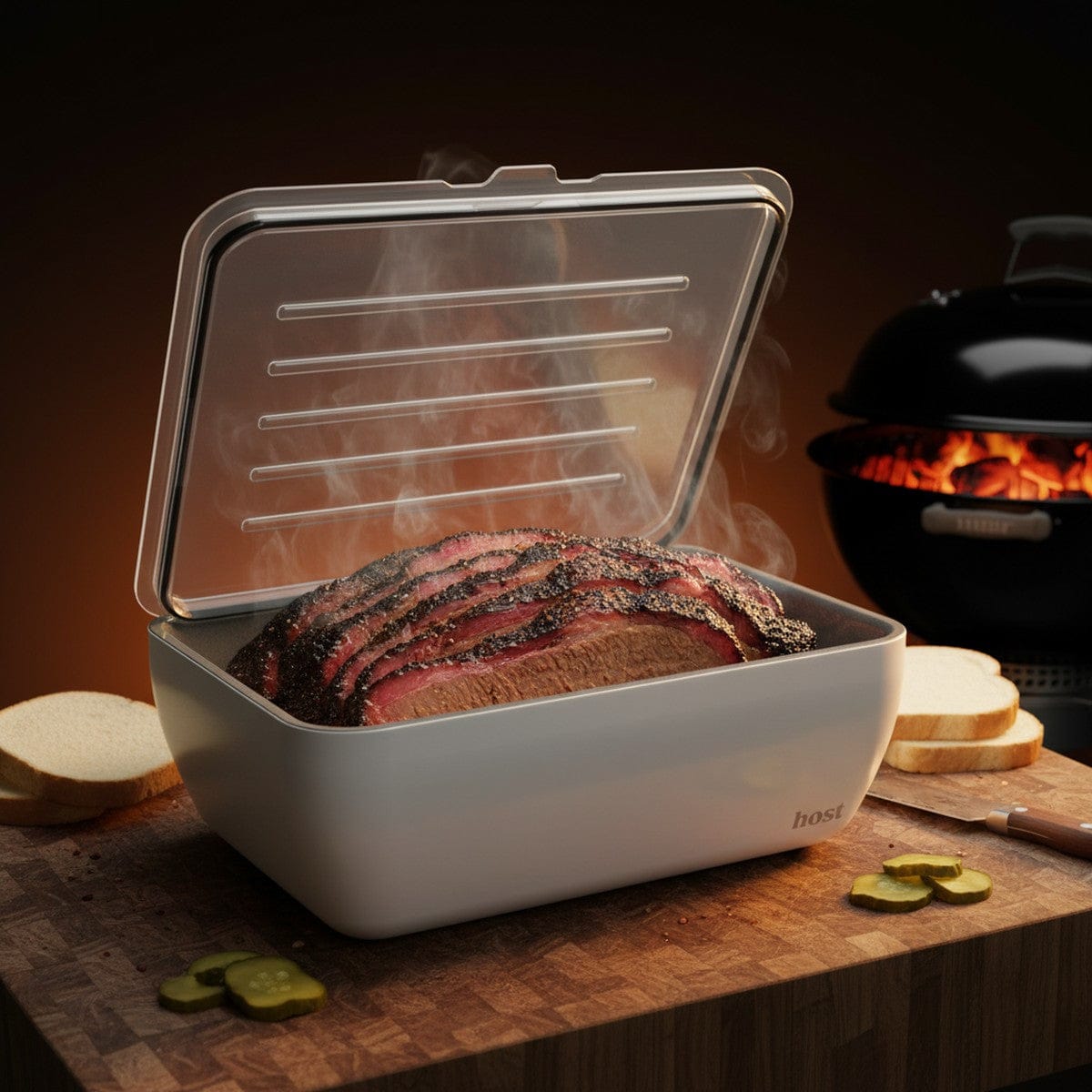 Host Modern 3 Thermal Serving Dishes + 3 Glass Baking Dishes + Carry Bag