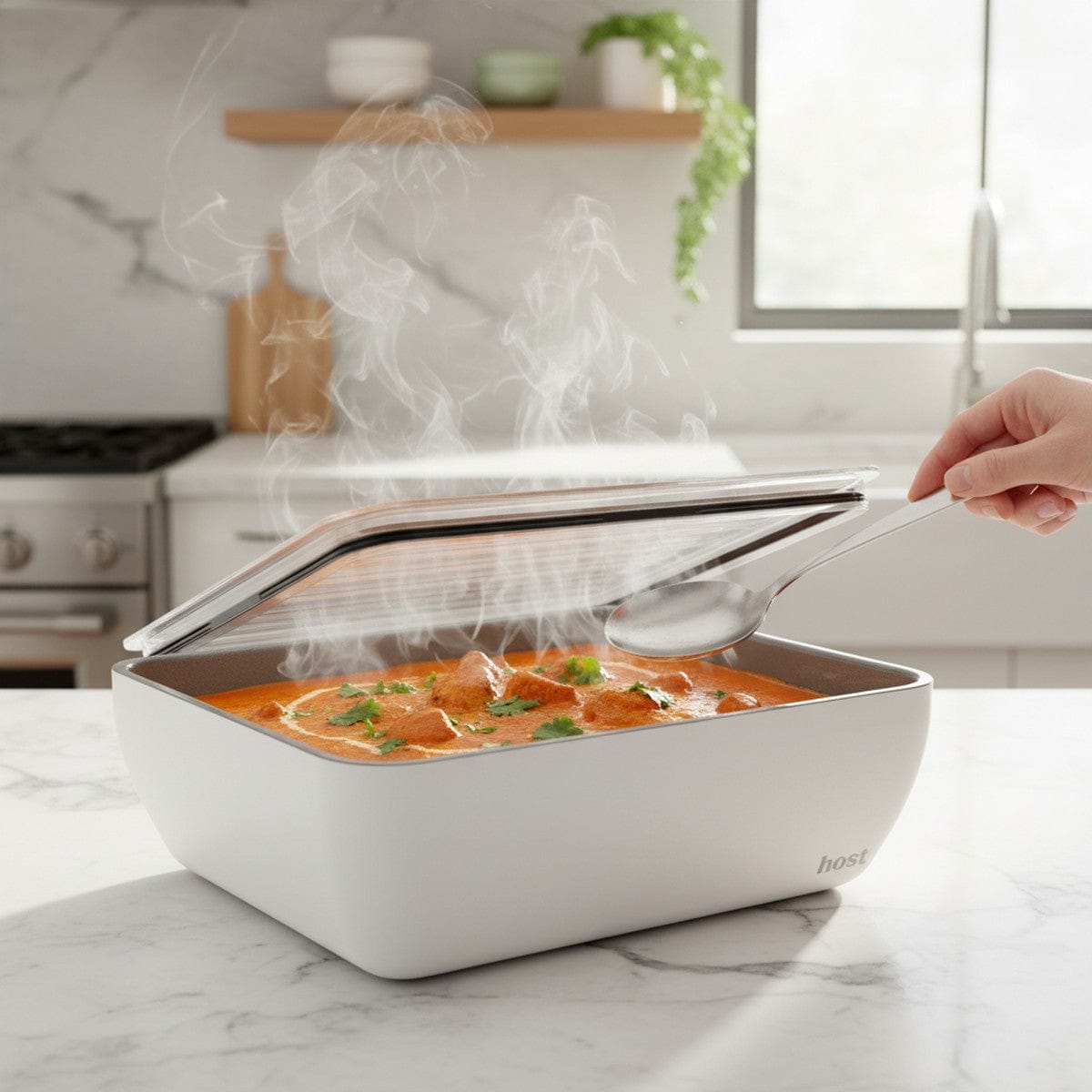 Host Modern 3 Thermal Serving Dishes + 3 Glass Baking Dishes + Carry Bag