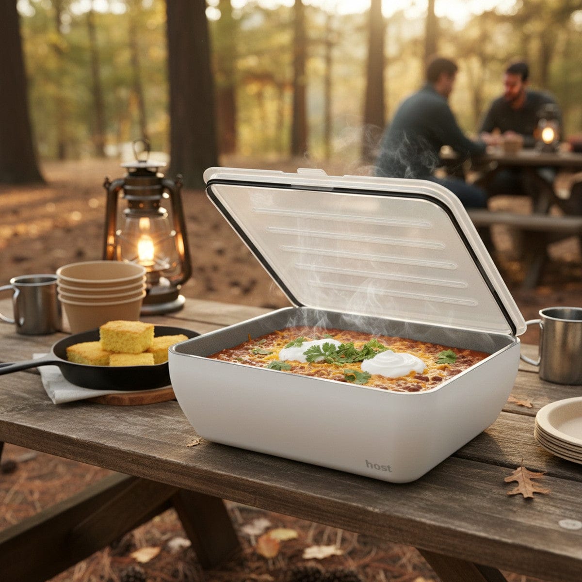 Host Modern 3 Thermal Serving Dishes + 3 Glass Baking Dishes + Carry Bag