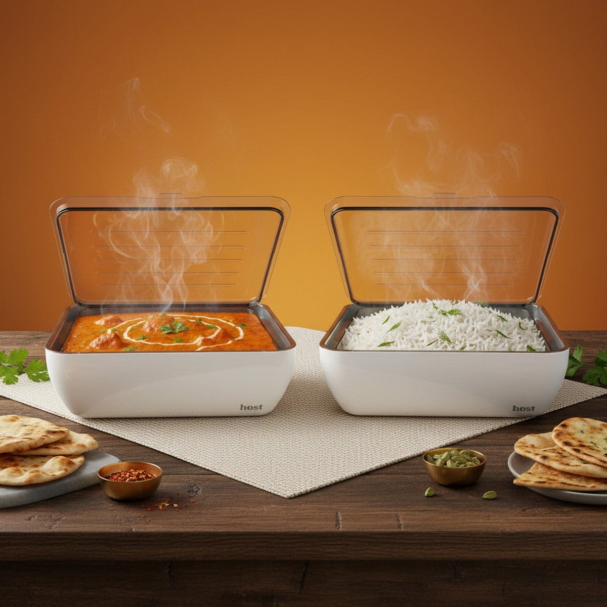 Host Modern 3 Thermal Serving Dishes + 3 Glass Baking Dishes + Carry Bag