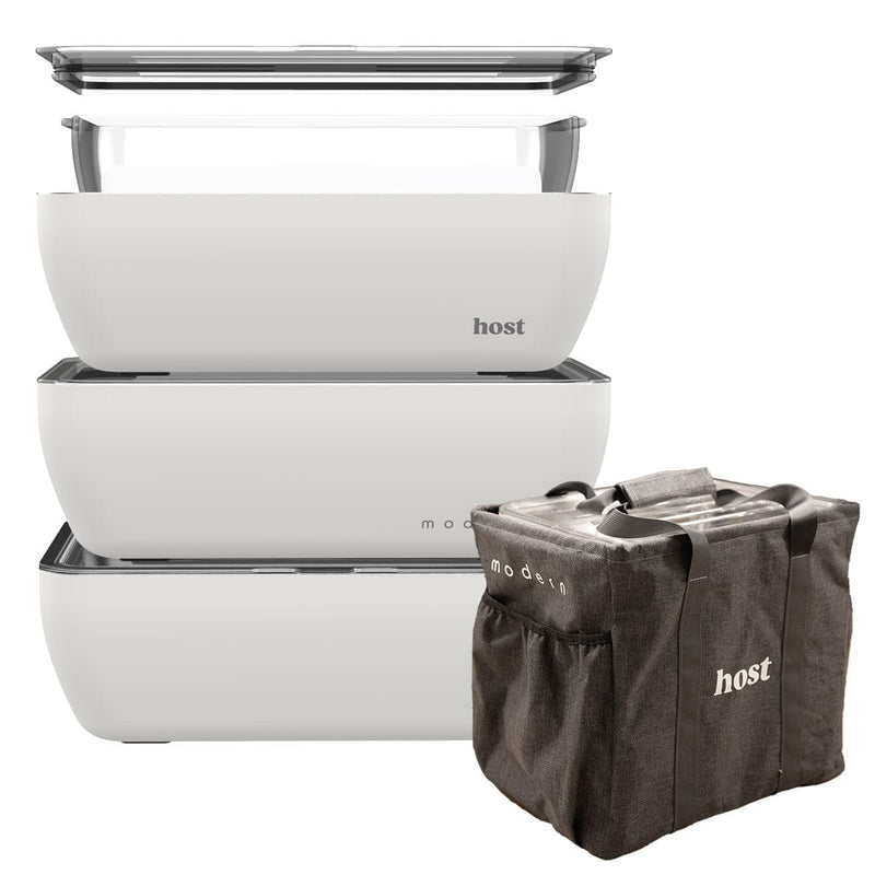 Host Modern Triple Thermal Serving Dish + Glass Baking Dish + Carry Bag Thermal Serving Dish