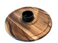 Kalmar Home ceramics Black Medium Chip n Dip with Ceramic Bowl