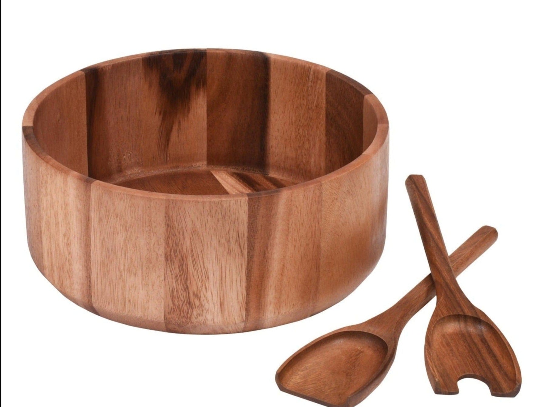 Kalmar Home Salad Bowl Extra Large Salad Bowl with Servers - 327C3