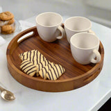 Kalmar Home Serving Tray 15" Round Serving Trays - Solid Bottom