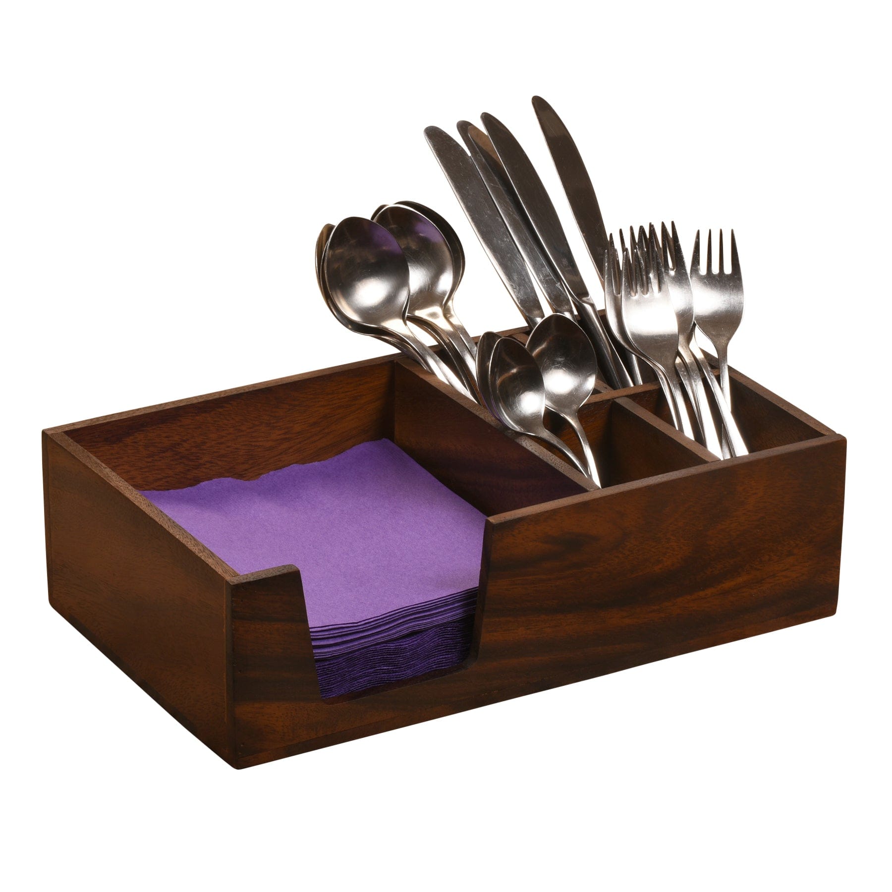 Kalmar Home Tabletop Large - 4 compartment Flatware & Napkin Holders