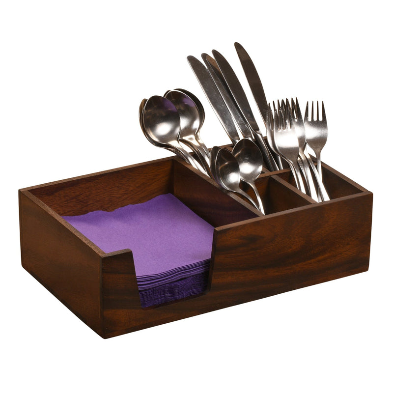 Kalmar Home Tabletop Large - 4 compartment Flatware & Napkin Holders