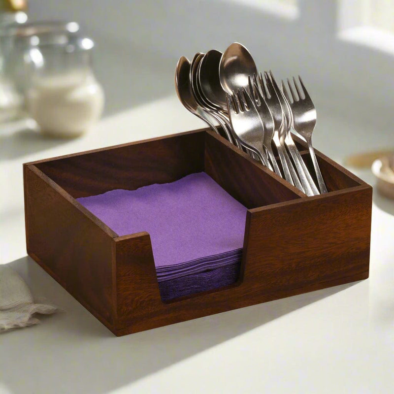 Kalmar Home Tabletop Small - 2 compartment Flatware & Napkin Holders