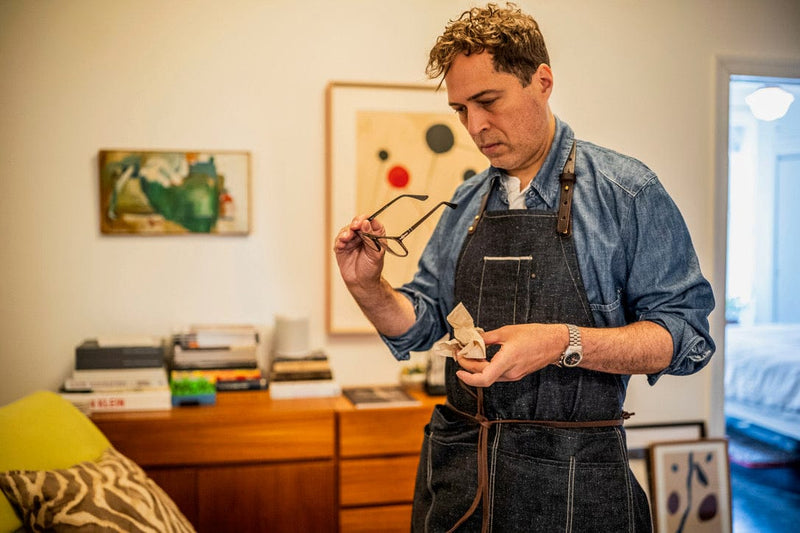 MI COCINA / UBI-IND Apron Raw Denim THE SELVEDGE APRON WITH REMOVABLE LEATHER