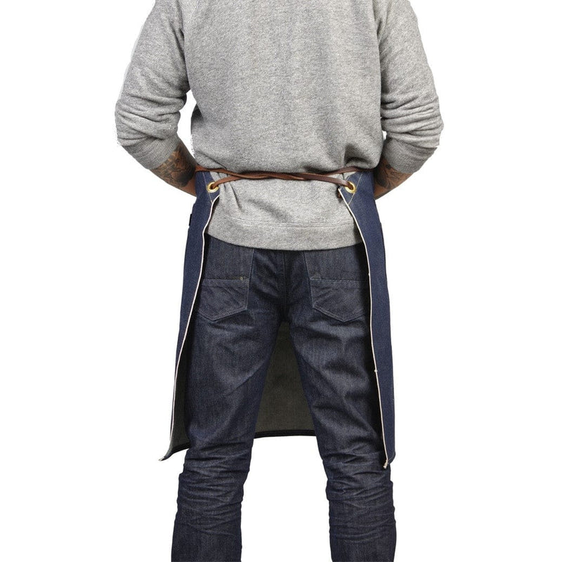 MI COCINA / UBI-IND Apron Raw Denim THE SELVEDGE APRON WITH REMOVABLE LEATHER