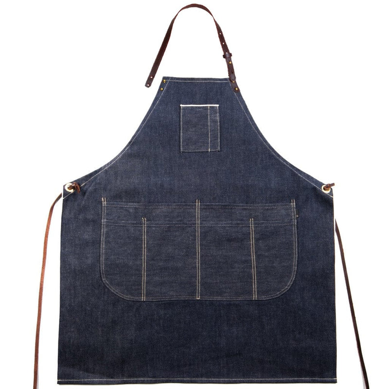 MI COCINA / UBI-IND Apron Raw Denim THE SELVEDGE APRON WITH REMOVABLE LEATHER