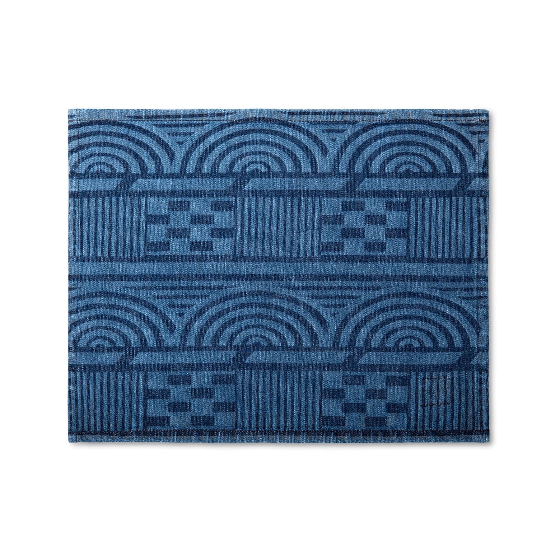 MI COCINA / UBI-IND Placemat ADIRE ETCHED - MEDIUM VINTAGE DIASPORA PLACEMAT - LASER PRINTED DENIM