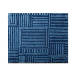 MI COCINA / UBI-IND Placemat KENTE STRIPE - MEDIUM DIASPORA PLACEMAT - LASER PRINTED DENIM
