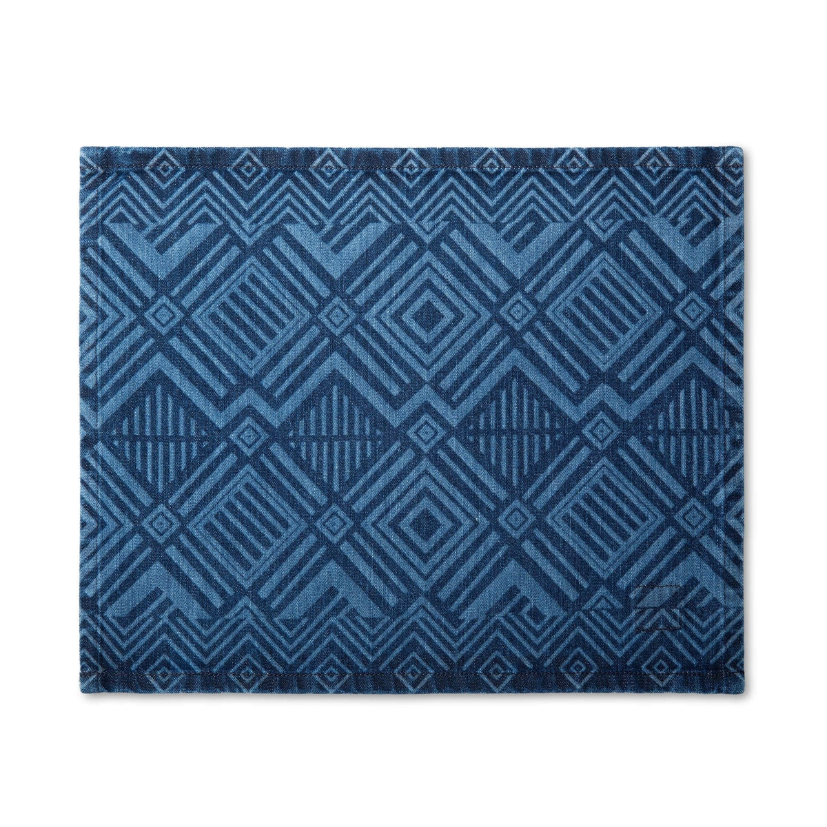 MI COCINA / UBI-IND Placemat KUBA DIAMOND - MEDIUM VINTAGE DIASPORA PLACEMAT - LASER PRINTED DENIM
