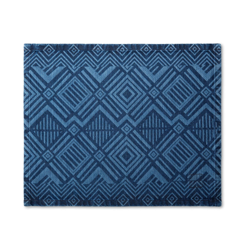 MI COCINA / UBI-IND Placemat KUBA DIAMOND - MEDIUM VINTAGE DIASPORA PLACEMAT - LASER PRINTED DENIM