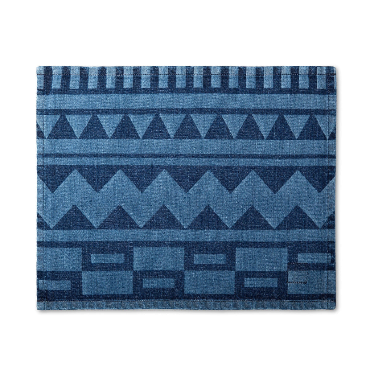 MI COCINA / UBI-IND Placemat SHONA GEO - MEDIUM VINTAGE DIASPORA PLACEMAT - LASER PRINTED DENIM