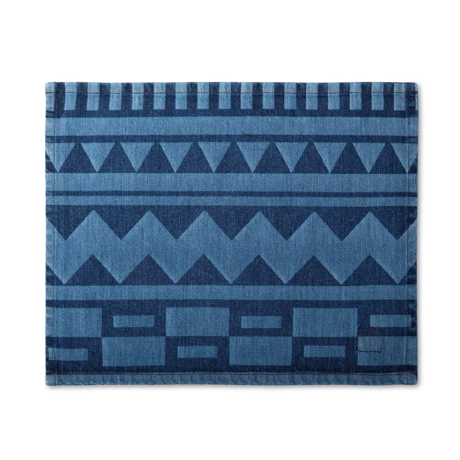 MI COCINA / UBI-IND Placemat SHONA GEO - MEDIUM VINTAGE DIASPORA PLACEMAT - LASER PRINTED DENIM