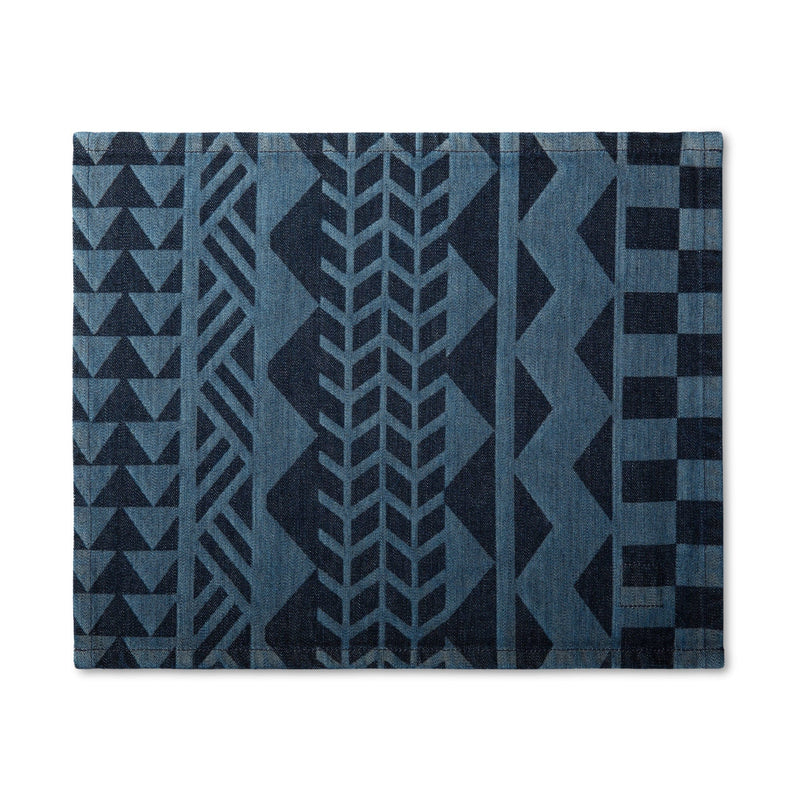 MI COCINA / UBI-IND Placemat VOLTA - DARK VINTAGE DIASPORA PLACEMAT - LASER PRINTED DENIM