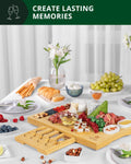 Royal Craft Wood Cheese Board Set w/knives, 16.5“x11”