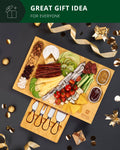Royal Craft Wood Cheese Board Set w/knives, 16.5“x11”