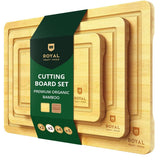 Royal Craft Wood Cutting Board Set Bamboo Cutting Board Set (Set of 3)
