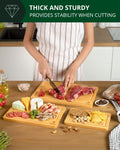 Royal Craft Wood Cutting Board Set Cutting Board Set of 3, Bamboo
